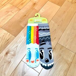 Rainbowface & Mr Gray opposocks foot friends by pals - adult size S